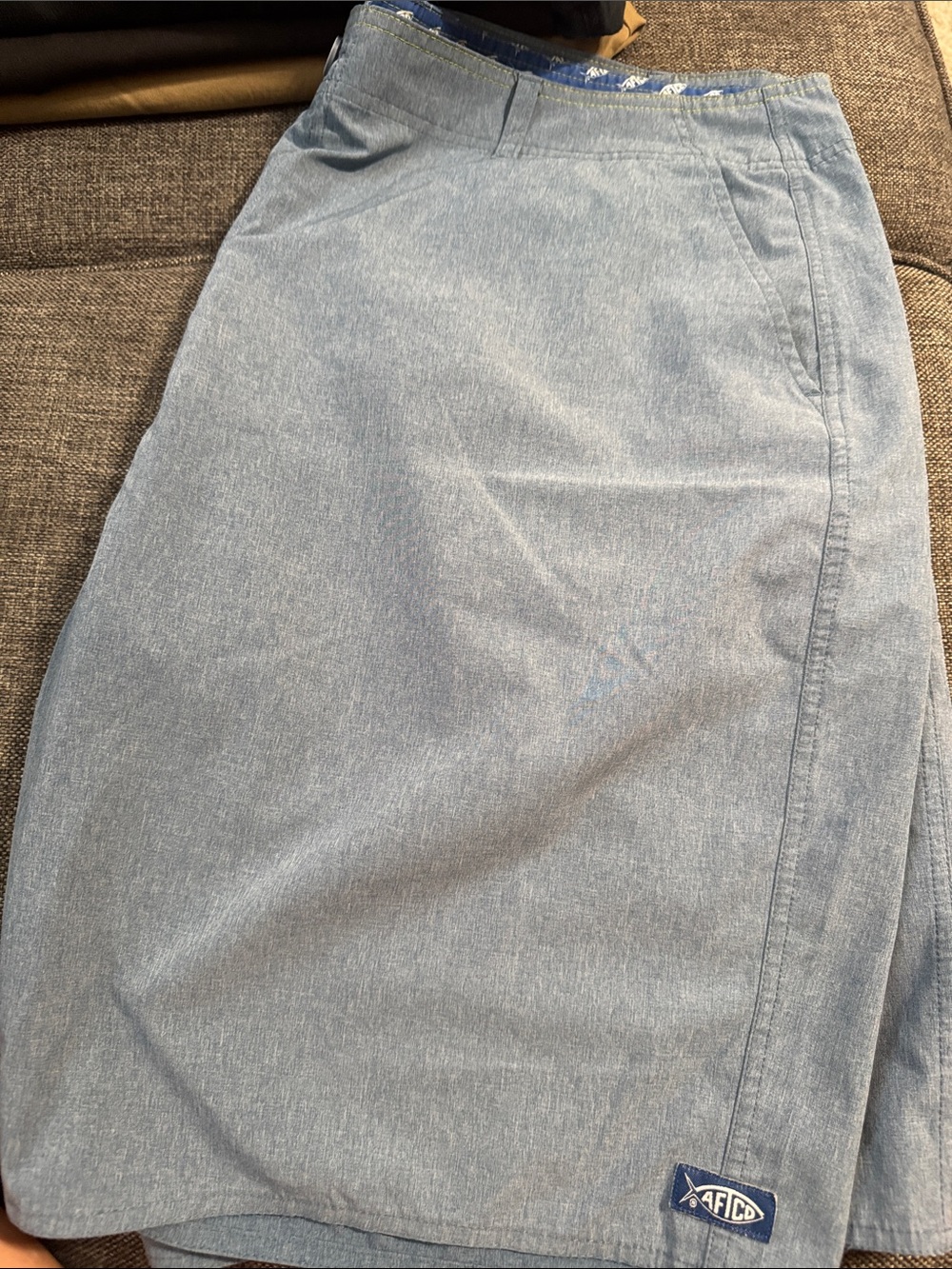 AFTCO Light Blue Men's Relaxed Jeans Shorts